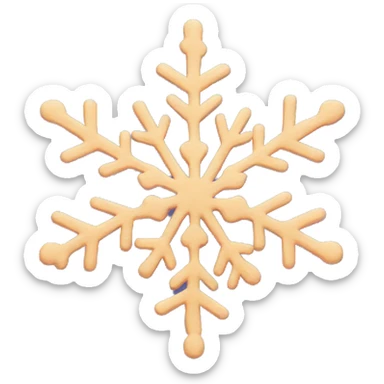 heart snowflake sticker