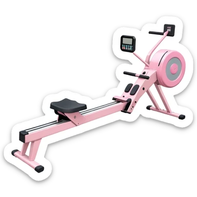 Pastel pink rowing machine with sleek minimal design sticker