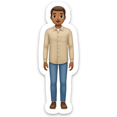 man standing full body long sleeve shirt sticker