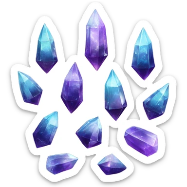 Witchy crystals sticker