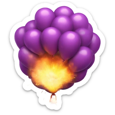 Exploding balloon sticker