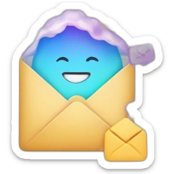 an ai system sending emails sticker