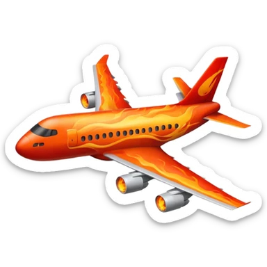 airplane jet fuel fire sticker