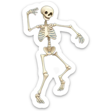 dancing skeleton sticker