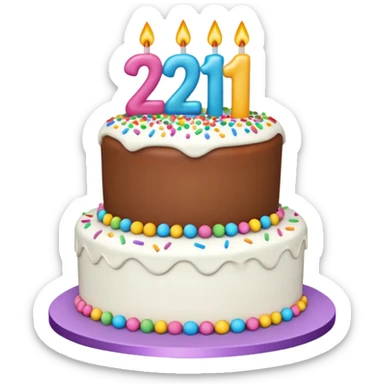 Aimee 21st birthday cake sticker