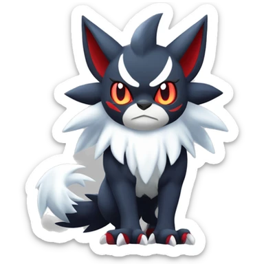 Edgy Cool Kawaii Litten-Absol-Zoroark-Pokémon Full Body sticker
