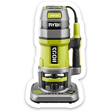 ONE+ 18V Cordless Compact Fixed Base Router RYOBI with gray with battery sticker