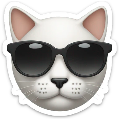Cat with sunglasses sticker