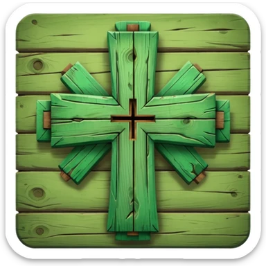 change the red cross emoji color from red to green color sticker