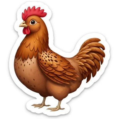 Cinnamon Queen hen sticker