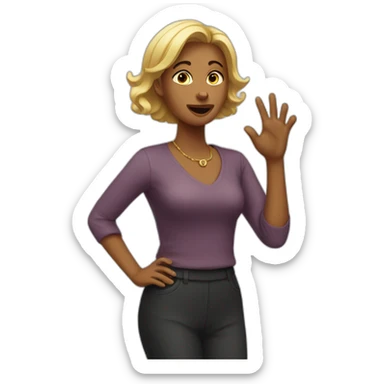 Woman Gesturing No sticker