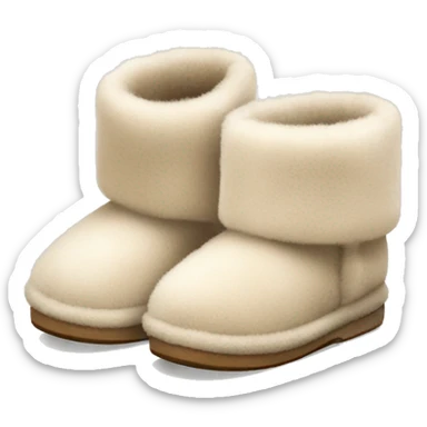 fuzzy ugg slippers light beige sticker