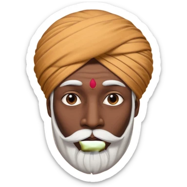 Indian man very very large turban sticker