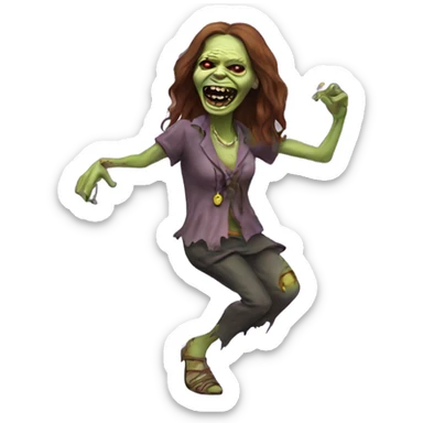  janis joplin zombie dancing sticker