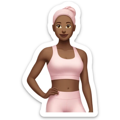 pastel pink fitness sticker