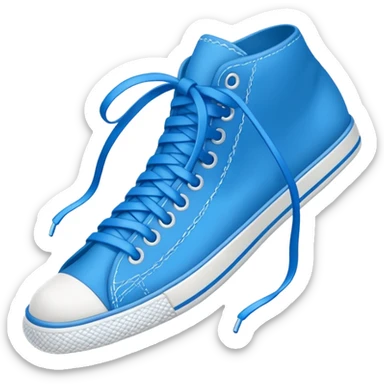 make an emoji of blue shoe laces only- they should be long and stringy sticker