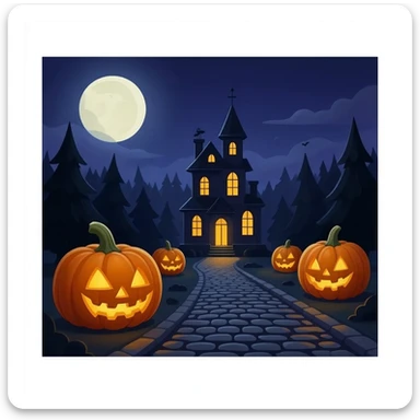 Halloween background sticker
