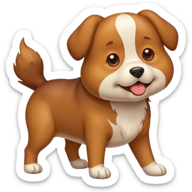 Doggy pooping  sticker