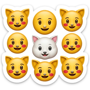Emoji set of gojo example 😁😃🤣🥰🥲🥳😡😈🤬🤪😜😎🤒🤕🤑 sticker