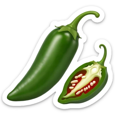 jalapeno pepper sliced open sticker