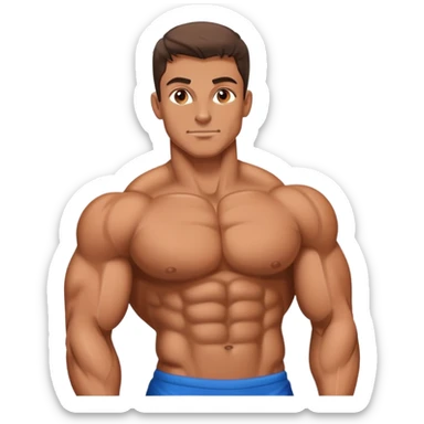 Body builder with best physique  sticker