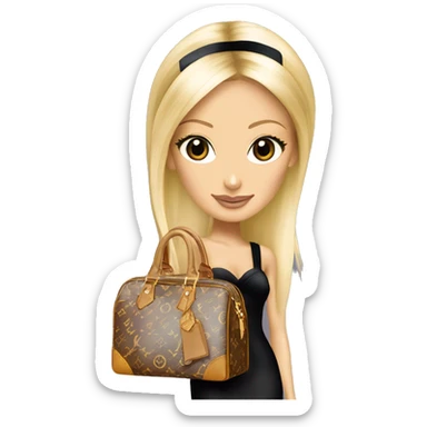 Paris Hilton with louis vuitton bag murakami  sticker