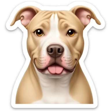 Beige American pit bull sticker