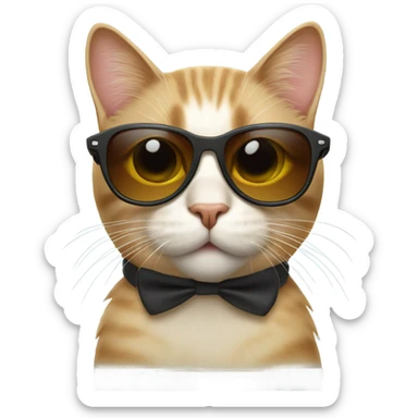 Cat with sunglasses sticker