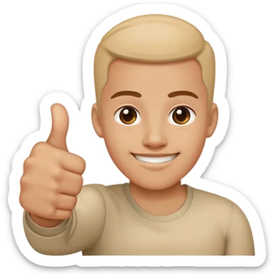 person pulgar  arriba con la palabra Vedwin sistemas sticker