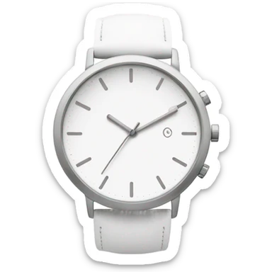 White minimalist watch sticker