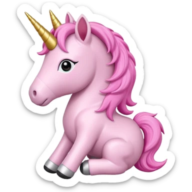 pink unicorn toy sticker