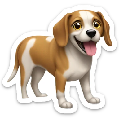 Pet dog hacking on computer  sticker