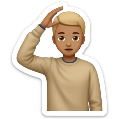 a person dabbing  sticker