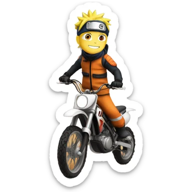 Naruto on dirt bike sticker
