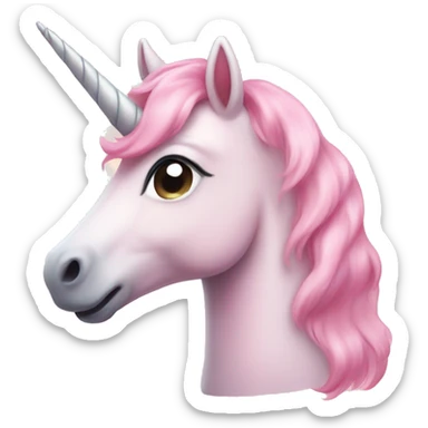cute pastel pink unicorn sticker