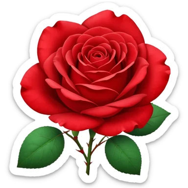 Rose with some lose scattered falling petals sticker