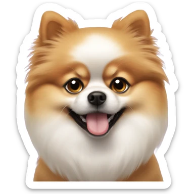 Boo face pomeranian dog with me sticker