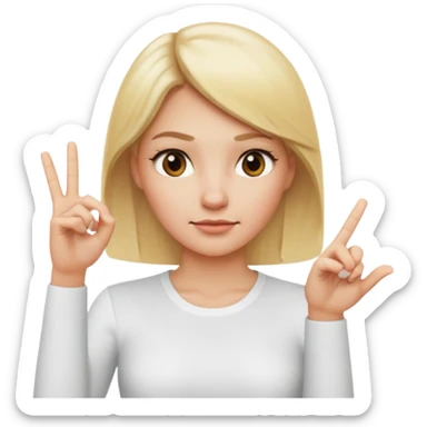 mulher loira Fazendo Gesto De “Não” em Apple iOS 10.0 sticker