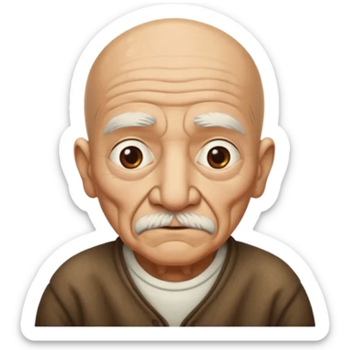 old guy mexican bald saying nobody cares sticker