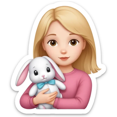 Millane mit Hase im Arm sticker