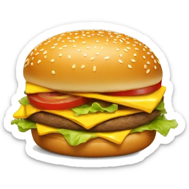 Mc d burger sticker