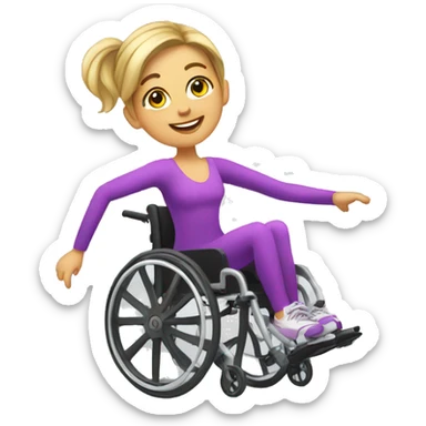 Wheelchair dancer sticker