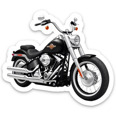 Harley-Davidson Cruiser - Harley-Davidson Softail (Model Year: 2021) (Iconic colour: Black) sticker