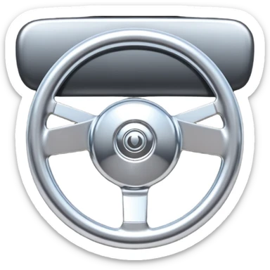 chrome browser icon with a steering wheel symbolizing Selenium WebDriver, emoji style sticker