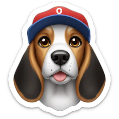 Beagle with the cap with write L❤️ sticker