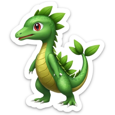 Larvitar-Sceptile-Snivy-hybrid-fusion (full body) sticker