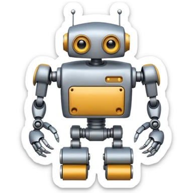 robot with 2 arms and 4 legs 1 eye sticker