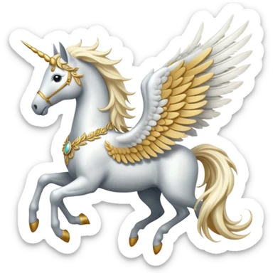 Whimsical pegasus  sticker
