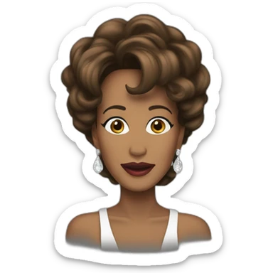 Whitney-houston-chanteuse sticker