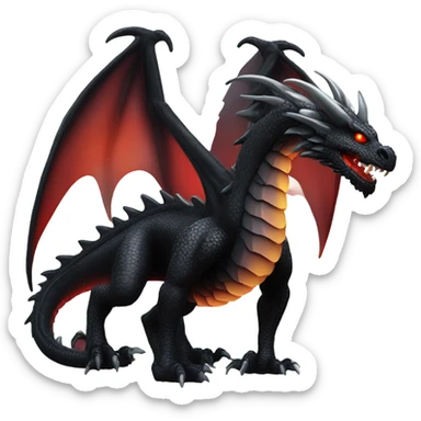 Black dragon  sticker